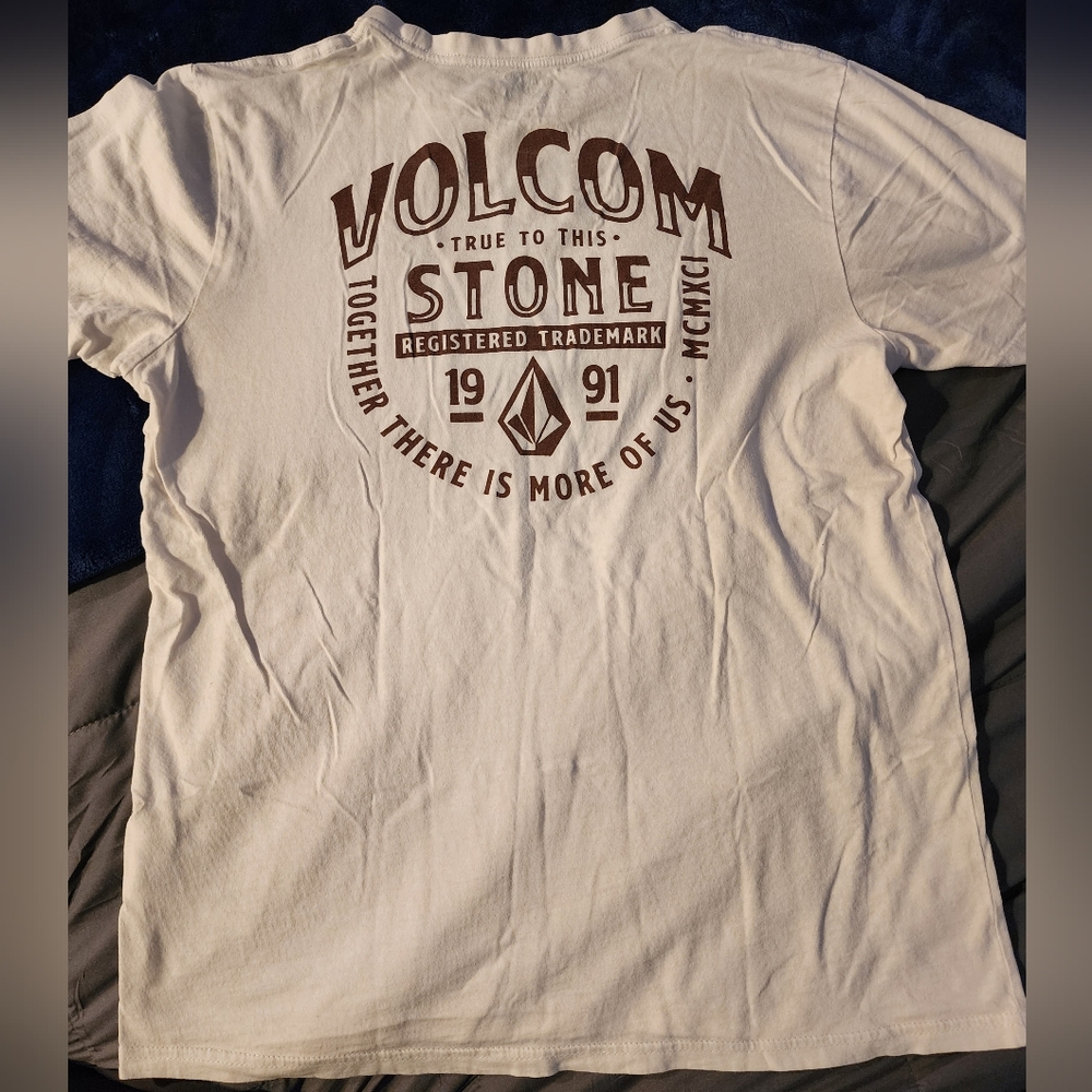 Volcom White Tee (Unisex S)